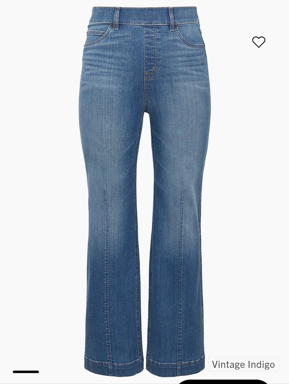 SPANX Mid-Rise Straight-Leg Jeans in Blue Wash